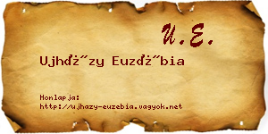 Ujházy Euzébia névjegykártya
